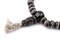 The Bead Chest Silver-Inlaid Black Bone Mala Beads (6mm): Nepal Spacers Buddhist Tibetan Prayer Beads